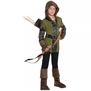 Robin Hood Prince of Thieves Kids Costume - Green and Brown M Halloween NEW